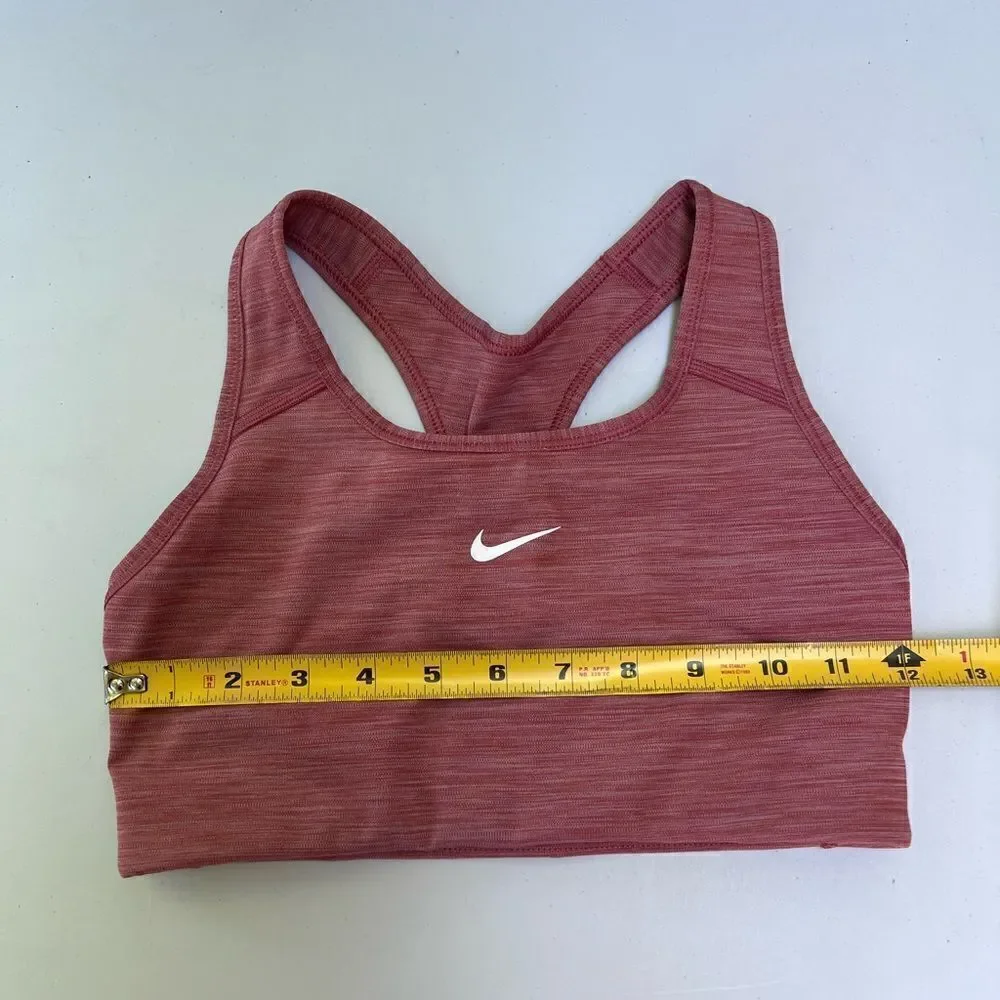 Nike Women's Womens Swoosh Dri Fit Racerback Sports Bra Brown Size Small